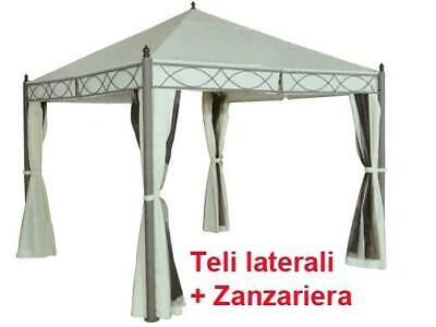 GAZEBI GAZEBO IN ACCIAIO SANTO DOMINGO CM. 300x300xHmax 260 ARREDO GIARDINO