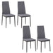 Set 4 Sedie Imbottite per Soggiorno o Sala da Pranzo, Sedie da Cucina Moderne, in Metallo e Tessuto Grigio RF9835-483V01GYFR9