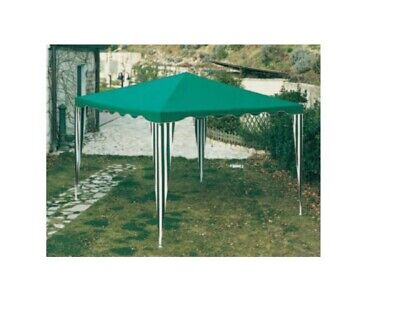 GAZEBI GAZEBO VERDE CM.300x300 MT. 3X3 IN ACCIAIO VERNICIATO TOP 160GR/MQ