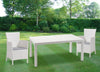TAVOLO MELODY 160 KETER IN RESINA EFFETTO POLIRATTAN CM. 160X94X74H BIANCO
