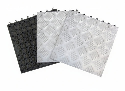 PIASTRELLA PAVIMENTO ALLUMINIO ANTISCIVOLO CM. 31X31 PEZZI 10 MQ. 1