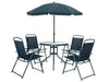 SET FUNNY OMBRELLONE + TAVOLO + 4 SEDIE ARREDO GIARDINO