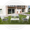 SALOTTO IN ACCIAIO BIANCO POLYWOOD MURANO PAPILLON ARREDO GIARDINO