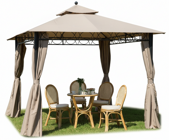 SET 4 TELI LATERALI PER GAZEBO EDEN IN ALLUMINIO MT. 3X3