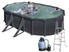 PISCINE FUORITERRA OVALI GRE GRANADA KIT POROV GF 618 - CM.610x375xH132