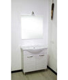MOBILE BAGNO ANTONELLA CM. 85 BIANCO PORTUNA COMPLETO DI SPECCHIO