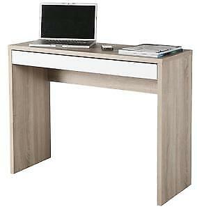 SCRIVANIA IN KIT CM. 100X40X80H CASINO ROVERE SONOMA E BIANCO LACCATO