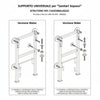 COPPIA DI STAFFE PER SANITARI SOSPESI WC E BIDET