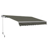 Tenda da Sole per Esterno Avvolgibile a Bracci con Apertura a Manovella, 350x250 cm, Grigio WE1840-174V00GYWE1