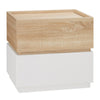 Comodino con 2 Cassetti in Legno, Design Moderno e Impilabile, 50x40x47.5cm AS3831-476NDAS3