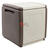 BAULE PORTATUTTO IN POLIPROPILENE MULTIUSO CM. 54X53X57H TORTORA/ECRU'