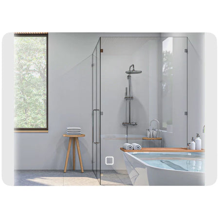 Specchio Bagno con Luce LED a 3 Temperature, Interruttore Touch e Antiappannamento, 70x50cm PL9834-661V90SRPL9