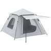Tenda da campeggio da 2-3 persone con Veranda, 210x210x150cm, grigia e bianca RH1A20-288V00SRRH1