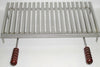 BISTECCHIERA GRATICOLA GERIGLIA INOX RACCOGLISUGO CON PIEDI APPOGGIO CM.80X36