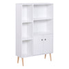 Mobiletto Libreria con Piedini in Legno di Pino Bianco 80x23.5x123cm AS9836-114WTAS9
