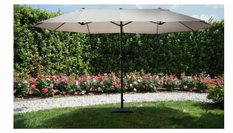 TELO RICAMBIO PER OMBRELLONE GIARDINO DOPPIO A PALO CENTRALE LOULE 455X270x250