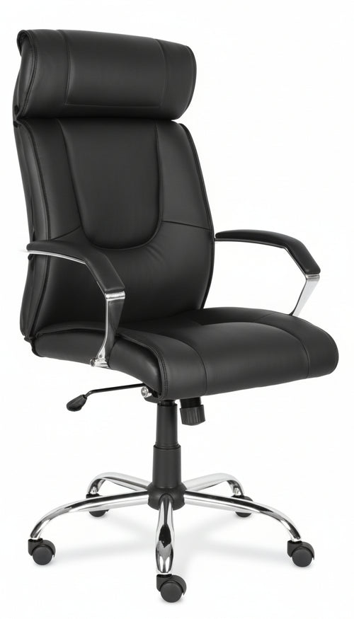 POLTRONA DIREZIONALE MOD.1502 COLORE NERO GIREVOLE