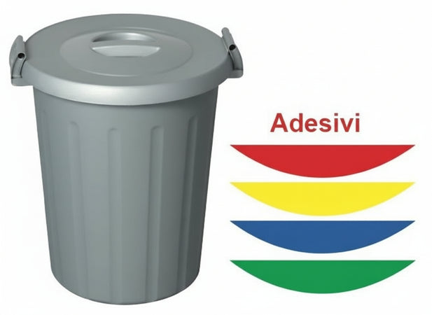 BIDONI CON COPERCHIO E MANICI RACCOLTA DIFFERENZIATA DA LT.25