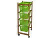 CARRELLO IN LEGNO COLORE CILIEGIO CM.37x30x78 h