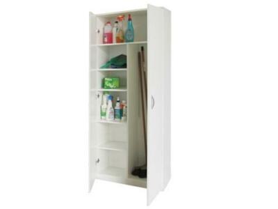 ARMADIO PORTASCOPE BIANCO NOBILITATO MELAMINICO CM.72X36XH186