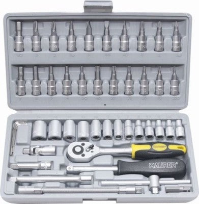 BUSSOLE E BITS IN SERIE PEZZI 46 ATTACCO POLLICI 1/4 IN VALIGETTA ABS
