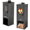 STUFA A LEGNA BRUCIATUTTO 6,8 KW ERA CM. 35X35X94H MADE IN ITALY