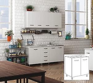 KIT CUCINA BASE SENZA LAVELLO 2 ANTE CM.80X50X85H BIANCO