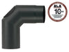 GOMITI CURVE ALA NERO AETERNUM 90 C/ISPEZIONE D.12-13-15 CM STUFE CANNE FUMARIE