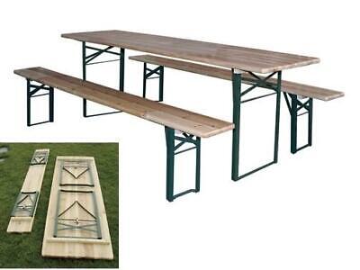 SET BIRRERIA TAVOLO E PANCHE RICHIUDIBILI CM.220X70X76H PICNIC SUPER OFFERTA