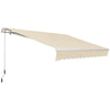 Tenda da Sole per Esterno a Bracci Avvolgibile con Apertura a Manovella, 360x250 cm, Crema BV5840-175V00CWBV5