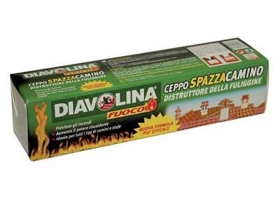 DIAVOLINA CEPPO SPAZZACAMINO DISTRUGGI FULIGGINE BRICCHETTE