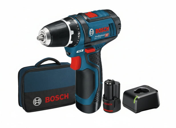 TRAPANI AVVITATORI A BATTERIA BOSCH GSR 12V-15 - 2 BATTERIE - POTENZA 12V