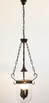LAMPADARIO SOSPENSIONE APPLIQUE LAMPADA CULT A 3 LUCI DIAM.35 CM H120 NERO RUGG.