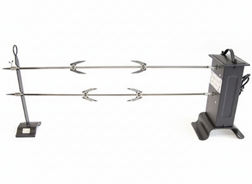 KIT GIRARROSTO ELETTRICO 105x15x35 cm CON 2 SPIEDI E 4 FORCHETTE