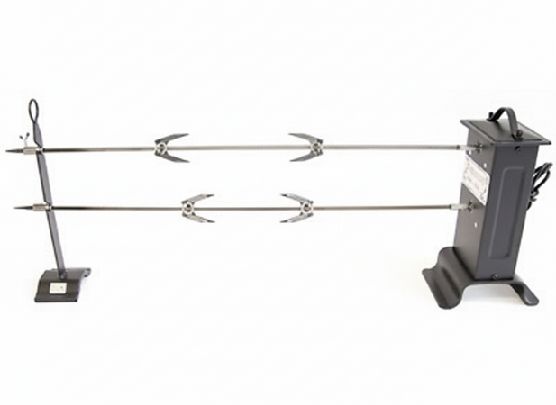 KIT GIRARROSTO ELETTRICO 105x15x35 cm CON 2 SPIEDI E 4 FORCHETTE