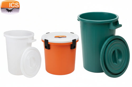 BIDONE BIDONI PER IMMONDIZIA DA LT. 100 H. 66 CM CON COPERCHIO