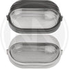 PLAFONIERA DA ESTERNO GIARDINO PALPEBRA OVALE MINI BIANCA O NERO CM. 21,5x11x10