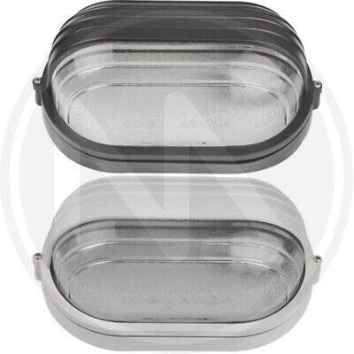 PLAFONIERA DA ESTERNO GIARDINO PALPEBRA OVALE MINI BIANCA O NERO CM. 21,5x11x10