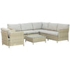 Salotto da Giardino 7 Pezzi Modulabile in Rattan PE con Cuscini, Beige 860-253V00BG