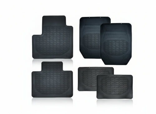 SET TAPPETI AUTO UNIVERSALI GOMMA ECO PZ.4 ACCESSORI PER AUTO