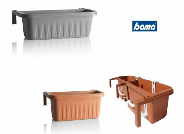 BALCONIERA PORTAVASO FIORIERA DA BALCONE RONDINE AGGANCI REGOLABILI CM 50x20x18