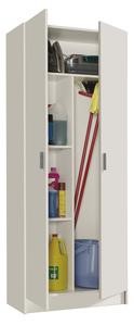 ARMADIO MULTIUSO 2 ANTE E 4 RIPIANI CM. 73X37X180H IN MELAMINICO