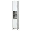 Colonna Bagno con 2 Armadietti e 2 Vani Aperti in Legno Effetto Cemento, 30x30x180cm TY7834-379TY7
