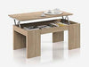 TAVOLINO TAVOLO DA CAFFE' CON PIANO ELEVABILE CM. 50X100X45H COLORE ROVERE