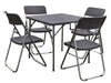 SET GARDEN ECCO FATTO ANTRACITE 1 TAVOLO + 4 SEDIE