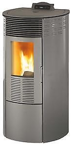 STUFA A PELLET KING MODELLO KW 12 ROUND COLORE BIANCO O ANTRACITE I BORDEAUX