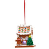 Pendaglio per albero di Natale a forma di casetta Candy, con led, 8 cm