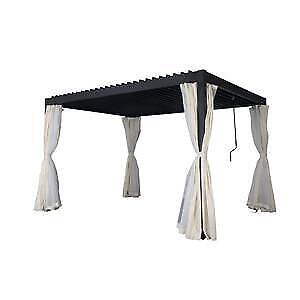 GAZEBO PERGOLA CON LAMELLE ORIENTABILI MT. 3X3X2,4H
