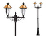 LAMPIONI VERONA- APOLLO 2LUCI SU PALO LANTERNE ILLUMINAZIONE GIARDINO H MAX 252