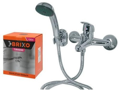 MISCELATORE RUBINETTO BRIXO TIRRENO 40 PER VASCA DA BAGNO A MURO RUBINETTERIA